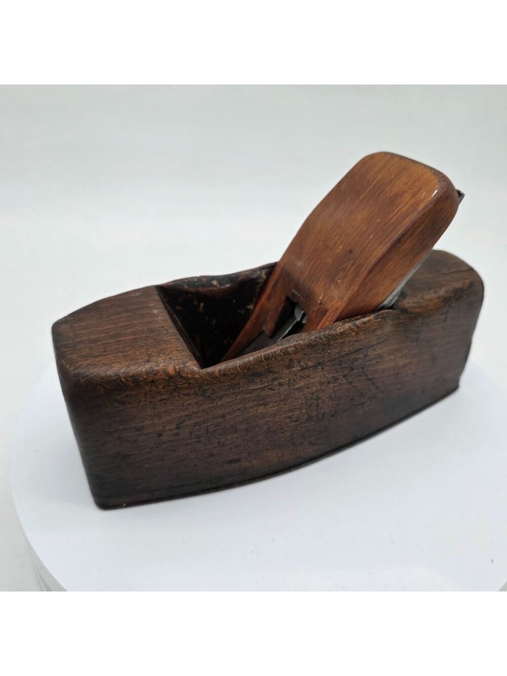 Antique Wooden & Metal Block Plane Hand Tool Carpentry Decor Collectible